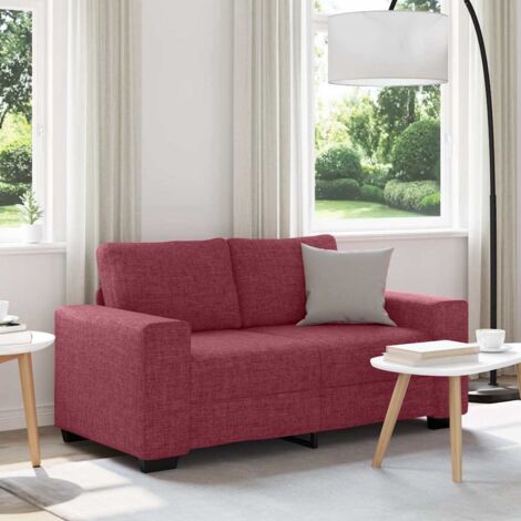 2-Sitzer-Sofa Weinrot 120 cm Stoff vidaXL