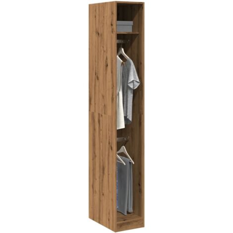 vidaXL Kleiderschrank Eiche handgefertigt 30x50x200 cm Holzwerkstoff