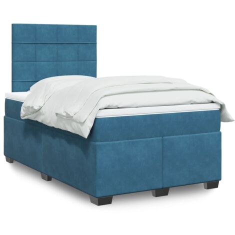 Boxspringbett mit Matratze Blau 120x190 cm Samt vidaXL