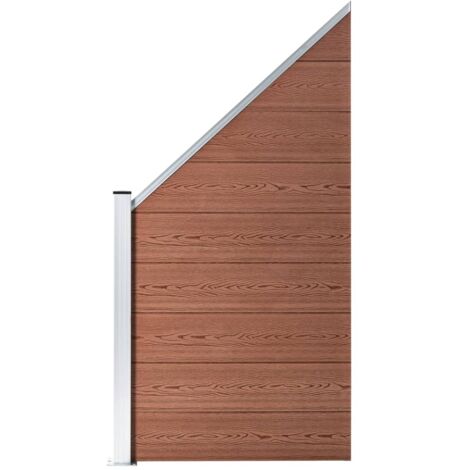 vidaXL Zaunelement WPC 95x(105-180) cm Braun