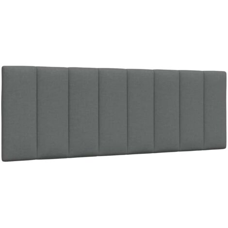 Kopfteil-Kissen "Hanko" Dunkelgrau 120 cm Stoff vidaXL