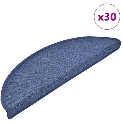 Stufenmatten 30 Stk. 56x17x3 cm Blau Halbrund vidaXL