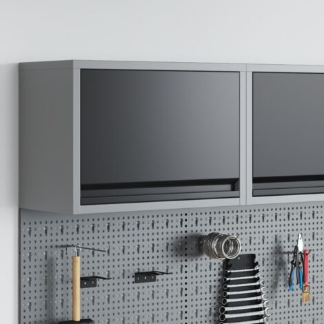 vidaXL Tool Cabinet with Storage Black and Grey 50 x 25 x 35 cm (1/5)
