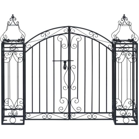 vidaXL Ornamental Garden Gate Wrought Iron 122x20,5x100 cm