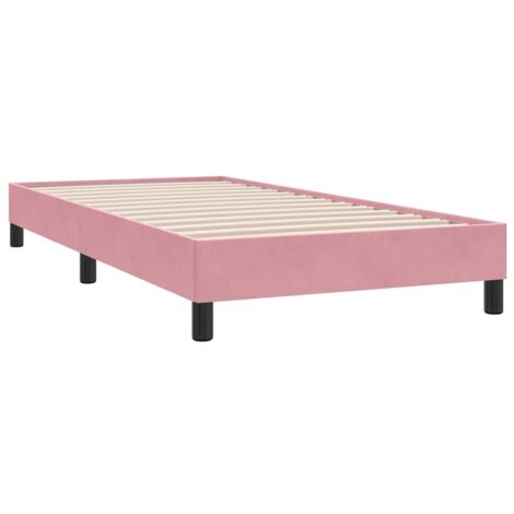 Boxspringbett ohne Matratze Rosa 100x210 cm Samt vidaXL