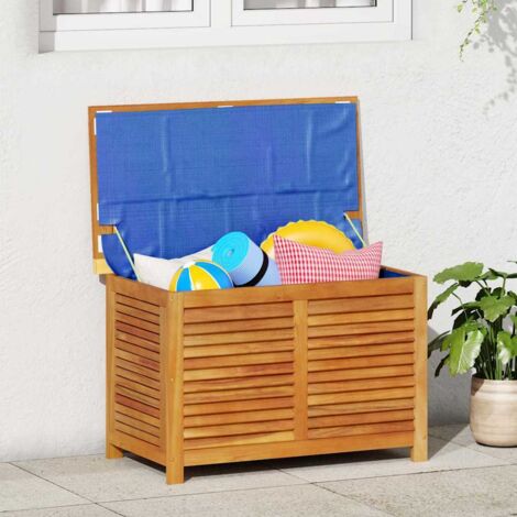 Gartenbox mit Lüftungsschlitzen 90x50x56 cm Massivholz Akazie vidaXL