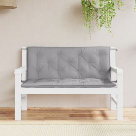 Gartenbank-Auflagen 2 Stk. Grau 120x50x7 cm Oxford-Gewebe vidaXL