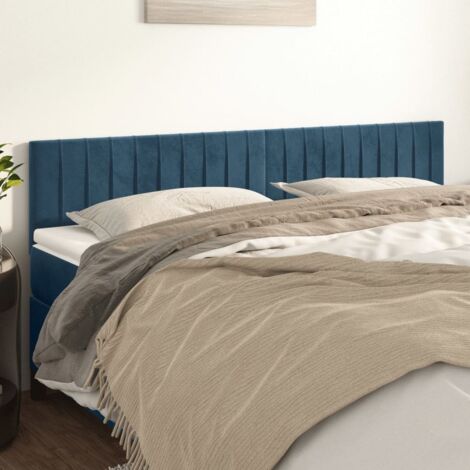 Kopfteile 2 Stk. Dunkelblau 90x5x78/88 cm Samt vidaXL71483 (1/5)