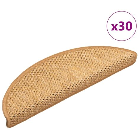 Stufenmatten Selbstklebend Sisal-Optik 30 Stk. 56x17x3 cm Sisal vidaXL