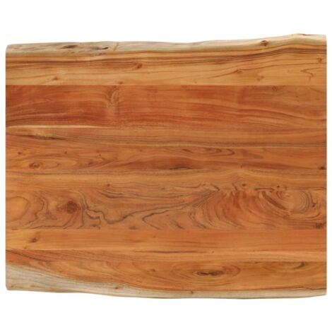 Tischplatte 90x80x2,5cm Rechteckig Massivholz Akazie Baumkante vidaXL