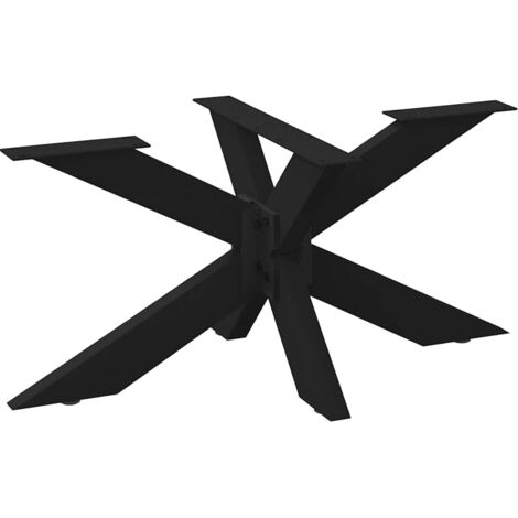 Couchtischbein in Spinnenform Schwarz 98x58x(42-43) cm Stahl vidaXL