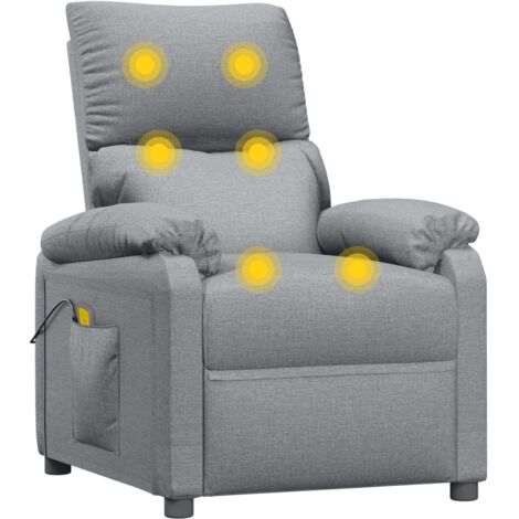 Helle Graue Massagearmchair aus Stoff