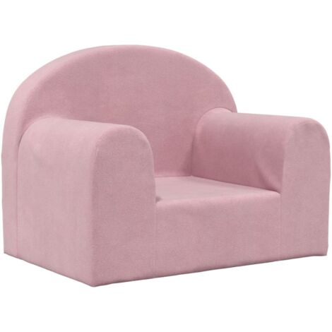 vidaXL Kindersofa rosa weiches Plüsch