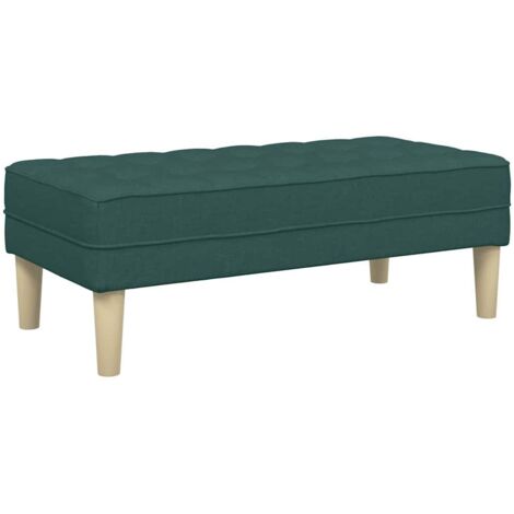 Bank Dunkelgrün 113 x 57 x 39 cm Stoff vidaXL