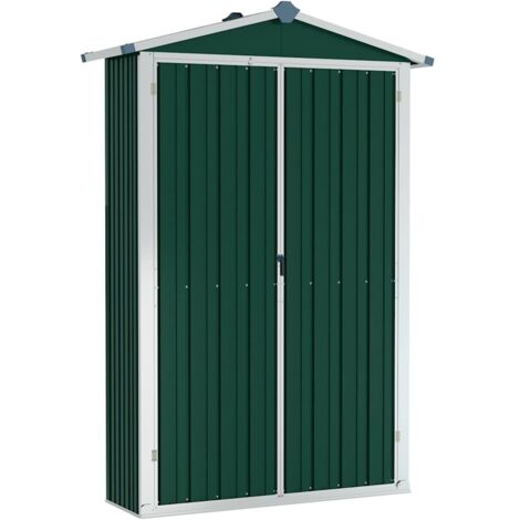 Gartenhaus Grün 116x45x175 cm Verzinkter Stahl