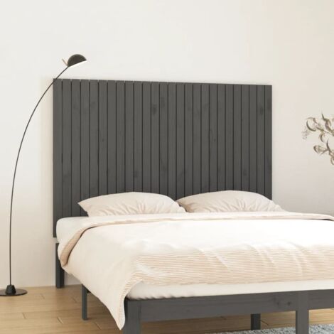 Wand-Kopfteil Grau 166x3x110 cm Massivholz Kiefer vidaXL