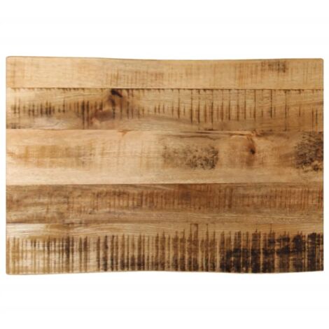 Tischplatte mit Baumkante 60x40x3,8 cm Raues Mango Massivholz vidaXL