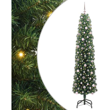 Künstlicher Weihnachtsbaum mit 300 LEDs mit Ständer Grün 240 cm vidaXL
