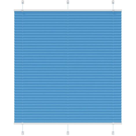 Plissee Blau 115x100 cm Stoffbreite 114,4 cm Polyester vidaXL