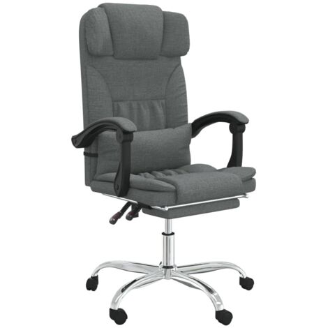 Bürostuhl mit Massagefunktion Dunkelgrau Stoff vidaXL (1/5)