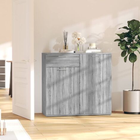 vidaXL Buffet Sonoma grau 80x36x75 cm Ingenieurholz