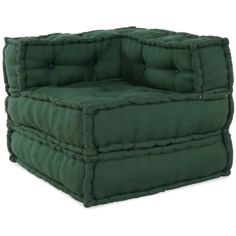 vidaXL Modular Sofa Unit Green 70x70x54 Fabric