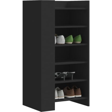 Schuhschrank schwarz 52x37,5x100 cm aus Spanplatte