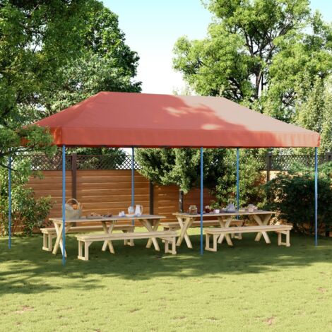 Partyzelt Faltbar Pop-Up Terrakottarot 580x292x315 cm vidaXL