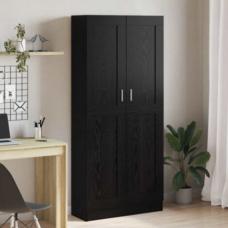 Bücherregal Schwarz Eichen-Optik 82,5 x 30,5 x 185 cm vidaXL