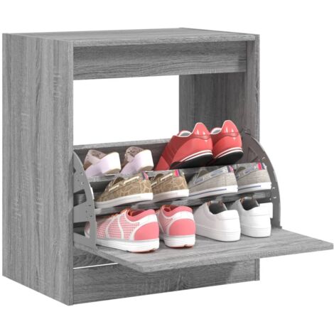 Schuhschrank Grau Sonoma 60x42x69 cm Holzwerkstoff vidaXL