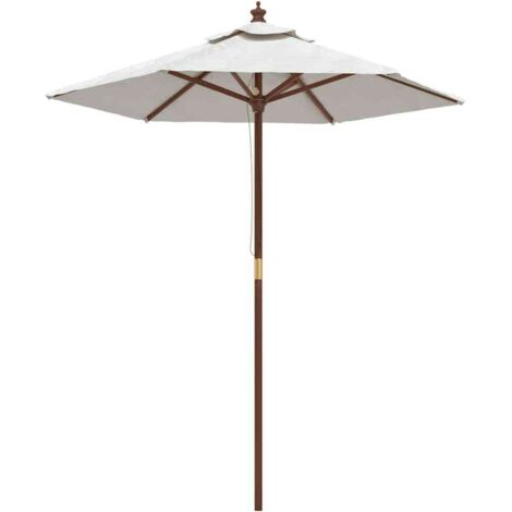 Sonnenschirm mit Holzmast Sandfarben 196x231 cm vidaXL (1/5)