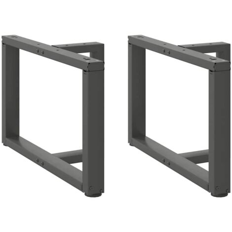 Couchtischbeine T-Form 2 Stk. Anthrazit 60x25x(42-43) cm Stahl vidaXL