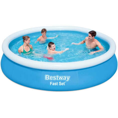 Fast Set Aufblasbarer Swimmingpool Rund 366x76 cm 57273 Bestway