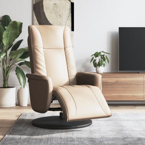 Relaxsessel mit Fußteil Cappuccino-Braun Kunstleder vidaXL