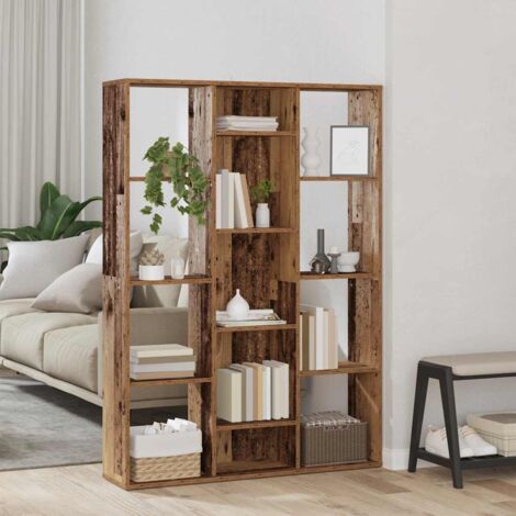 Raumteiler/Bücherregal Altholz-Optik 100x24x140cm Holzwerkstoff vidaXL