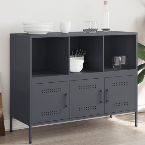 Sideboard Anthrazit 100,5x39x79 cm Stahl vidaXL164693