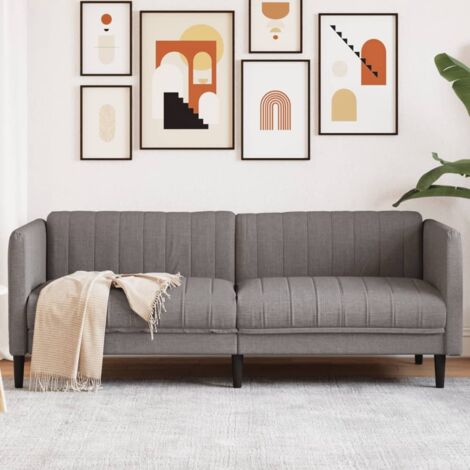 Dreisitzer Sofa taupe Stoff