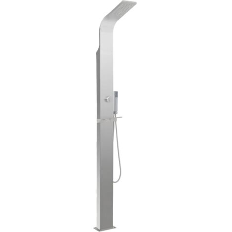 vidaXL Outdoor Shower Stainless Steel Curved