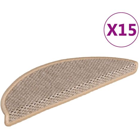vidaXL Treppenaufkleber 15 Stk 56x17x3 cm Beige