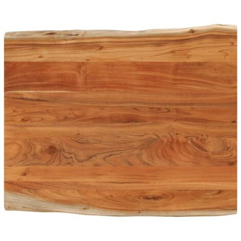 Tischplatte 100x80x2,5cm Rechteckig Massivholz Akazie Baumkante vidaXL947580