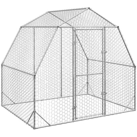 Hühnerstall 2,5x2x2,25 m Verzinkter Stahl vidaXL922599