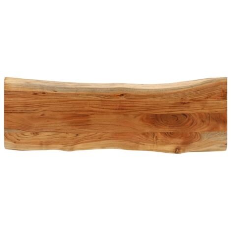 Tischplatte 140x40x3,8cm Rechteckig Massivholz Akazie Baumkante vidaXL