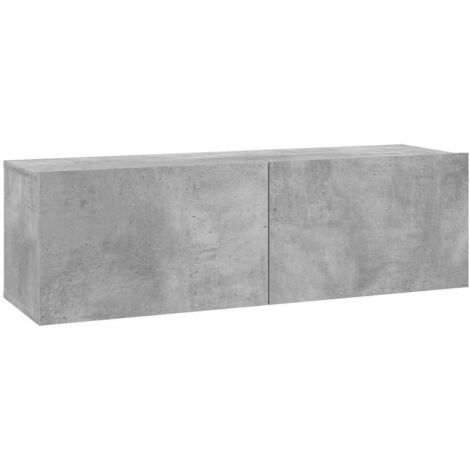 TV-Möbel Grau Beton 100x30x30 cm Ingenieurholz