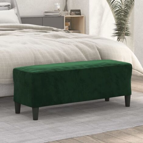 vidaXL Bank Dunkelgrün 100x35x41 cm Velours Bequem