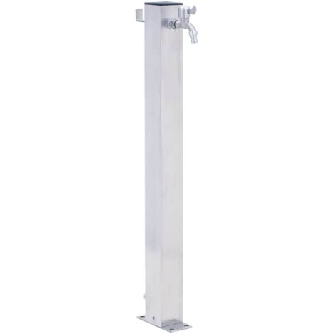 vidaXL Garten-Wasserstele 40 cm quadratisch Edelstahl