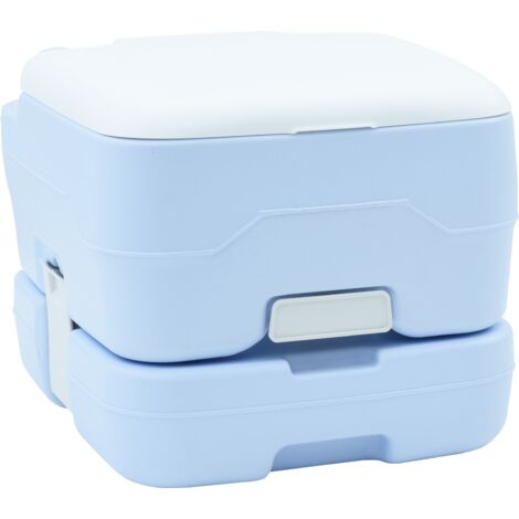 Portables Campingklo Hellblau und Weiß 41.5 x 36.5 x 30 cm vidaXL
