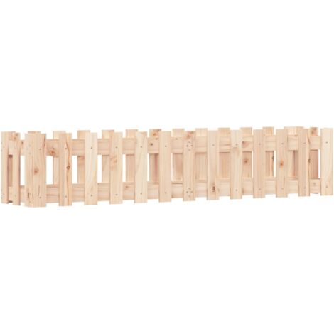 vidaXL Hochbeet Lattenzaun-Design 150x30x30 cm Massivholz Kiefer