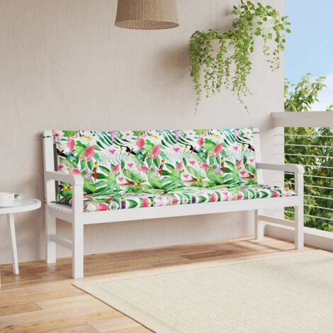 Gartenbankkissen Set von 2, bunt 150x50x7 cm