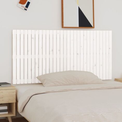 Wand-Kopfteil Weiß 185x3x90 cm Massivholz Kiefer vidaXL