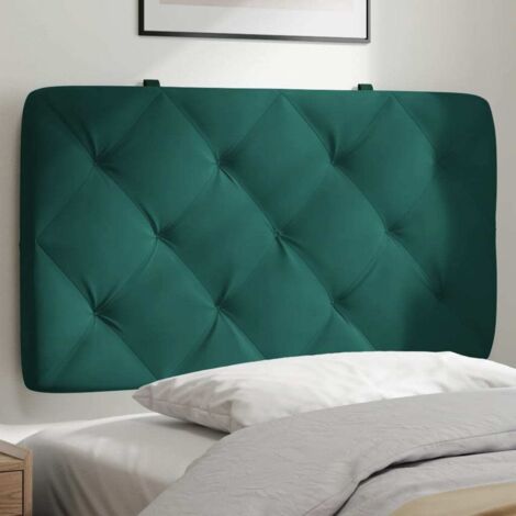Kopfteil-Kissen Dunkelgrün 90 cm Samt vidaXL969473